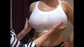 Sexy breast in the bra shop video