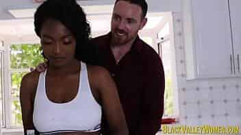 Awesome tits ebony Daya Knight gives head and screwed video