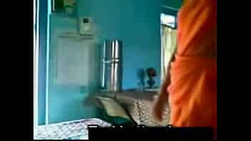 Orange Saree Aunty with  Uncle shafy video