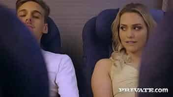 Mia Malkova, debuts for Private by fucking on a plane video