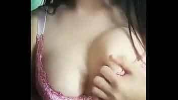 Desi indian Girl Kajal playing with her boobs video